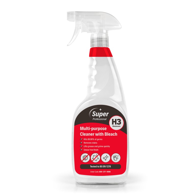 H3 Multi-purpose Cleaner with Bleach (6x750ml)