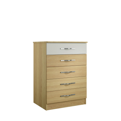 OSKAR 5 drawer wide chest