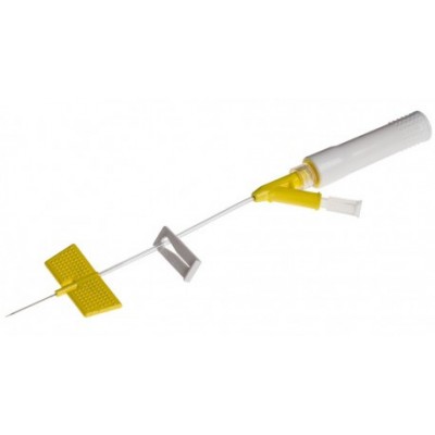 Saf-T-Intima IV Catheter Y-Adaptor - 24G - Yellow - 1 x 25