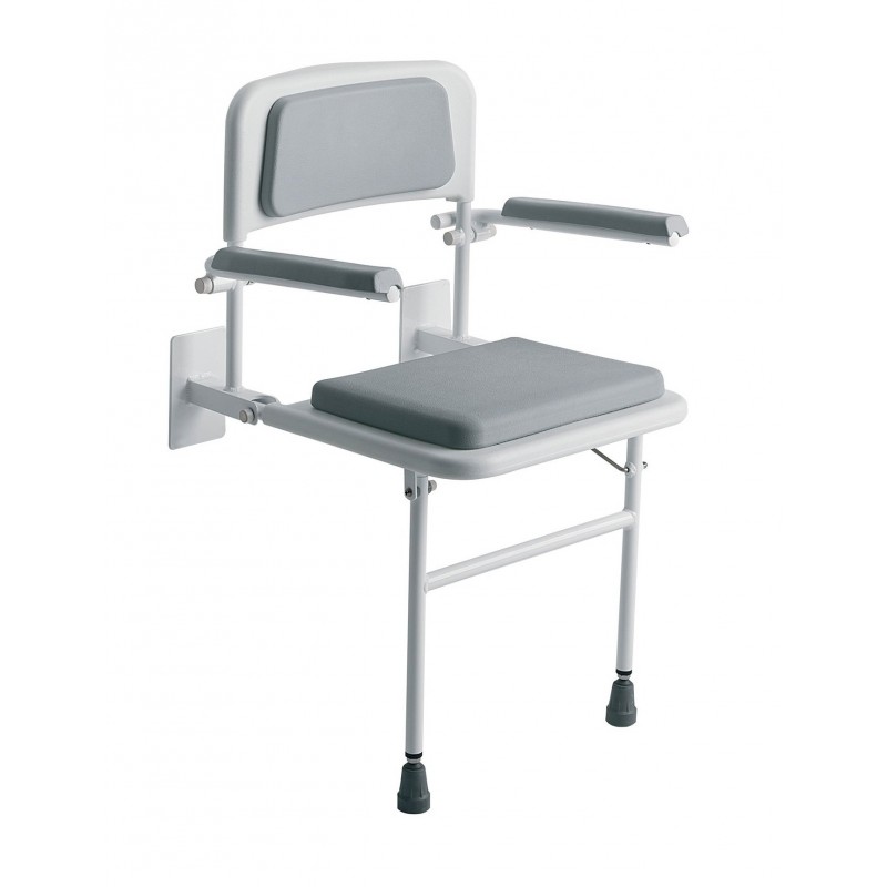 Padded Wall Mounted Seat with Arms and Back Padded Wall Mounted Seat with Arms and Back