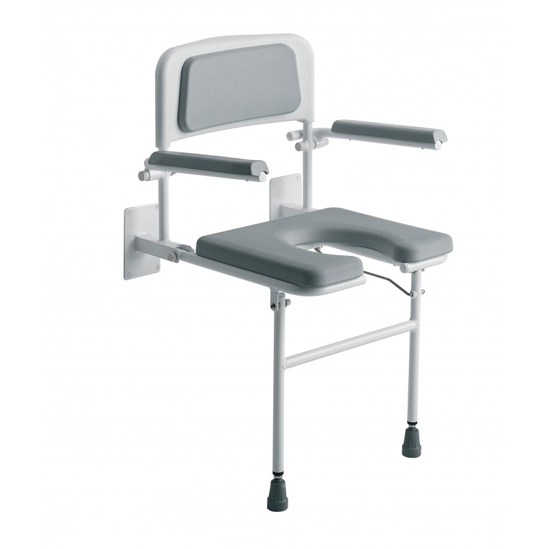 Padded Wall Mounted Seat with Arms and Back Padded Wall Mounted Seat with Arms and Back